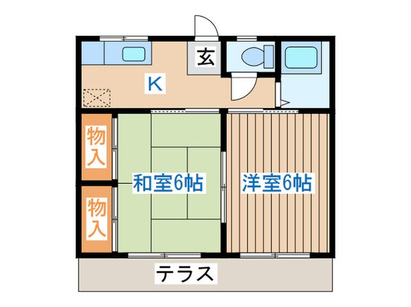 コ－ポラス太陽の物件間取画像